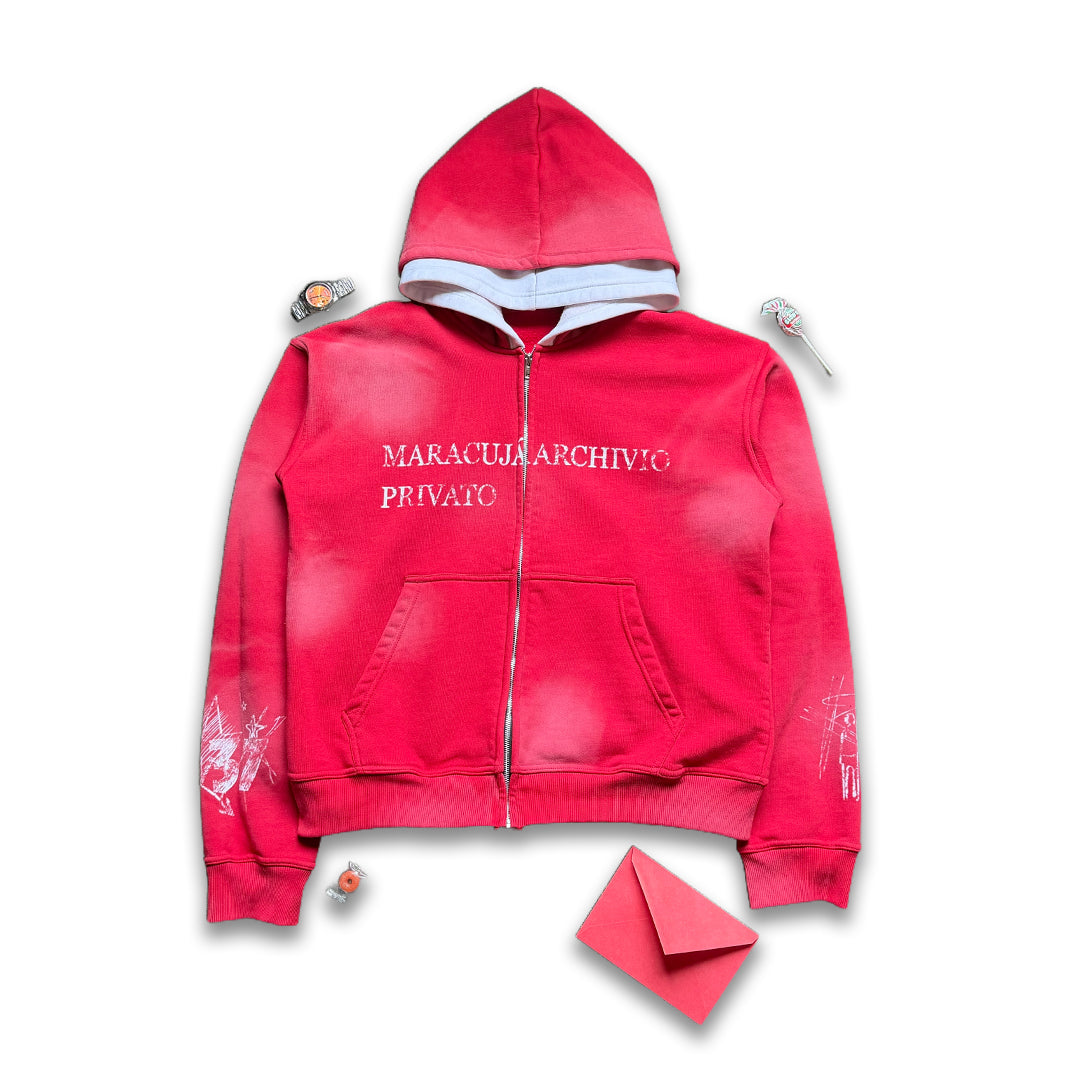 "PRIVATO" ZIP-UP HOODIE